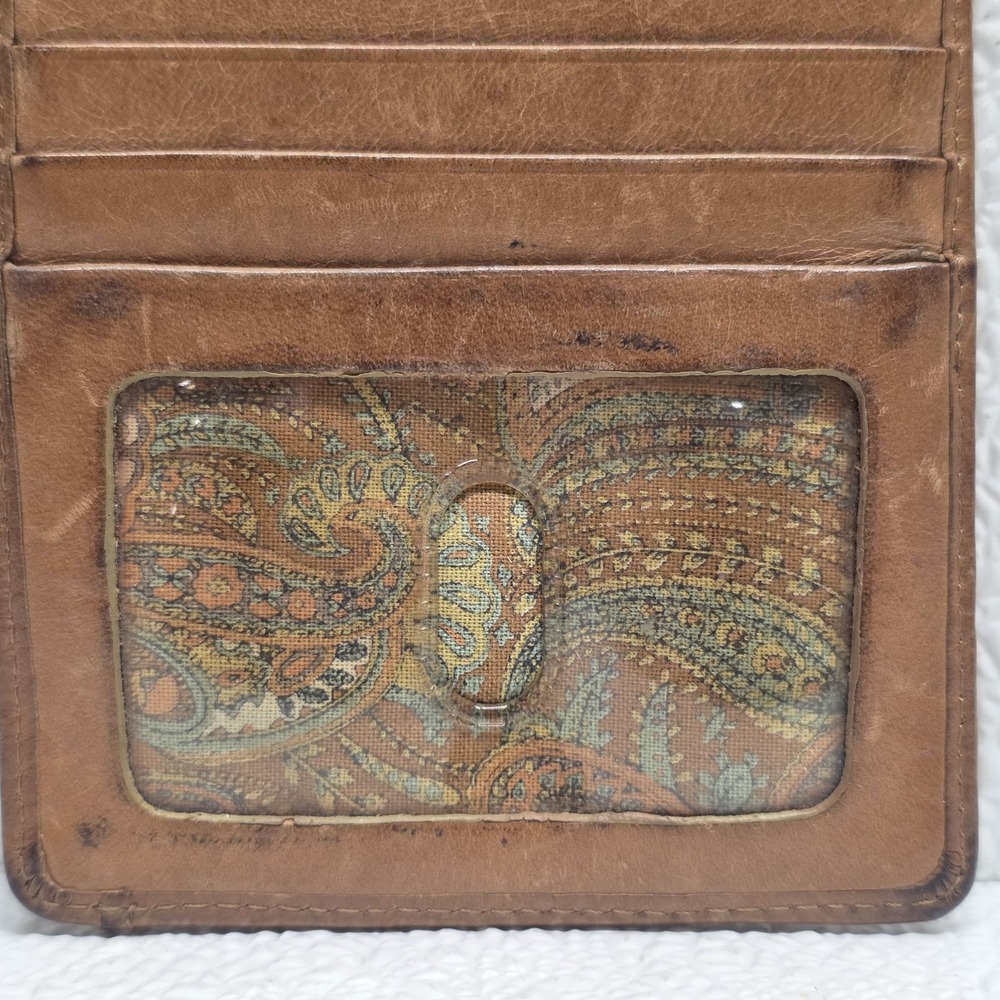 HOBO Rich Brown Euro Slide Wallet Card Stacker ID Case Leather Zip - Picture 2 of 12